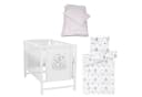 Baby-Delux Babybett Mia Komplettset, 7-tlg., Kinderbett 60x120 cm weiß Bild 2