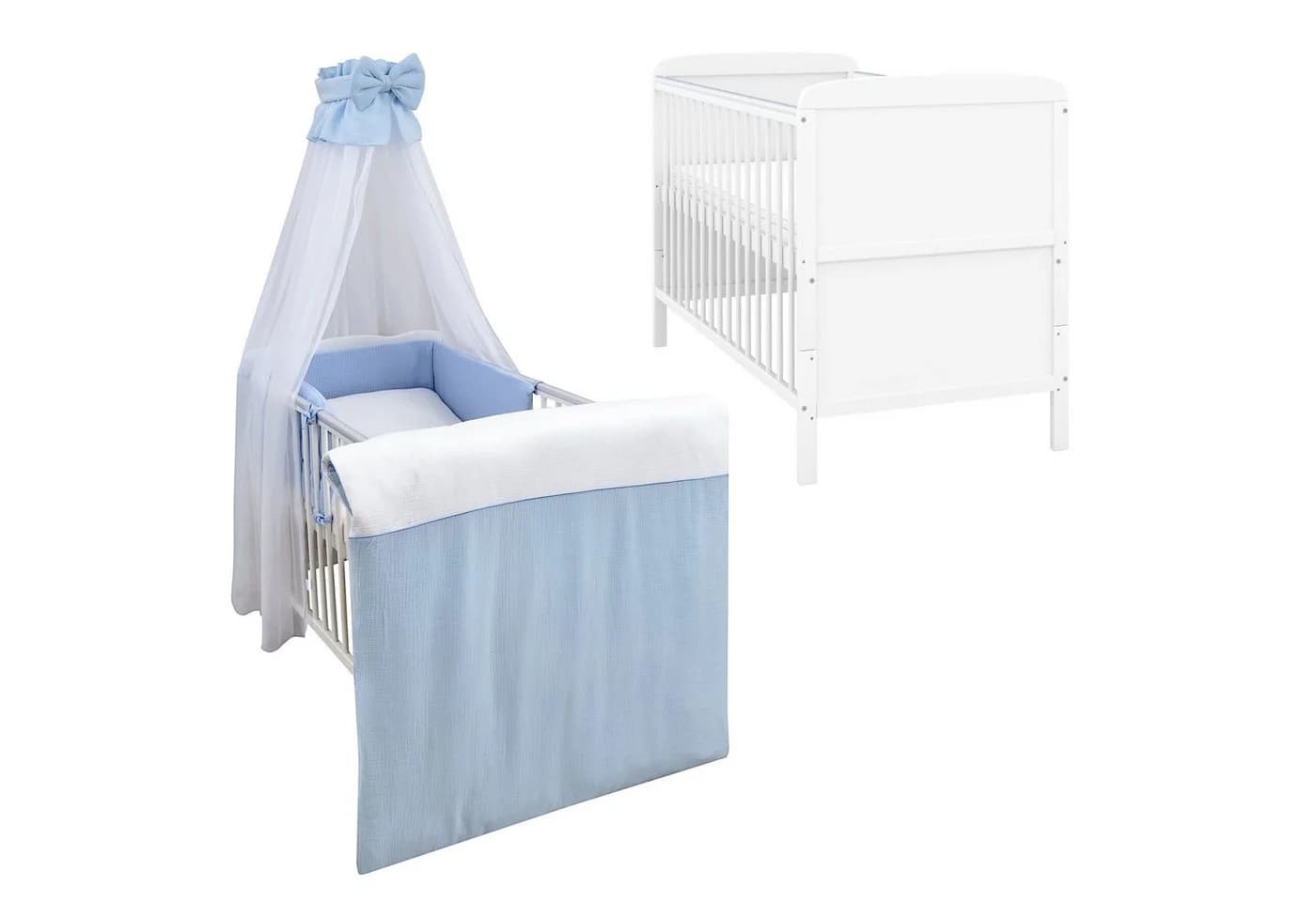 Baby-Delux Komplettbett Natalie 70x140 cm Weiß Blau - Bild 2