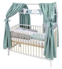 Baby-Delux Babybett Komplettset 60x120 cm Kiefernholz Weiß Bild 2