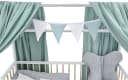 Baby-Delux Babybett Komplettset 60x120 cm Kiefernholz Weiß Bild 3