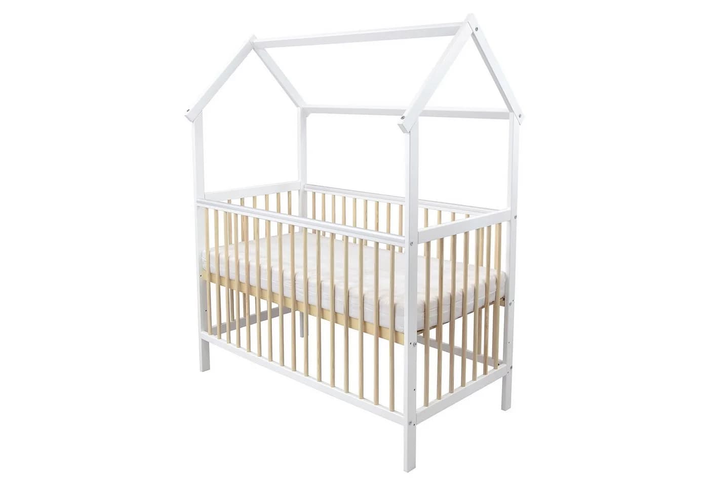 Baby-Delux Babybett Komplettset 60x120 cm Kiefernholz Weiß - Bild 5