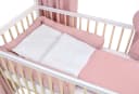 Baby-Delux Komplettbett Hausbett 60x120 cm weiß Natur mit Bettwäsche Bild 1
