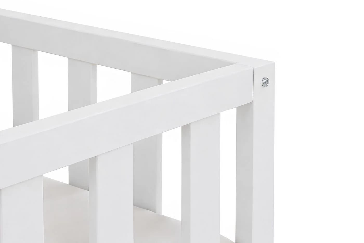 Baby-Delux Kinderbett Montessori Bodenbett Weiß mit Rausfallschutz - Bild 5