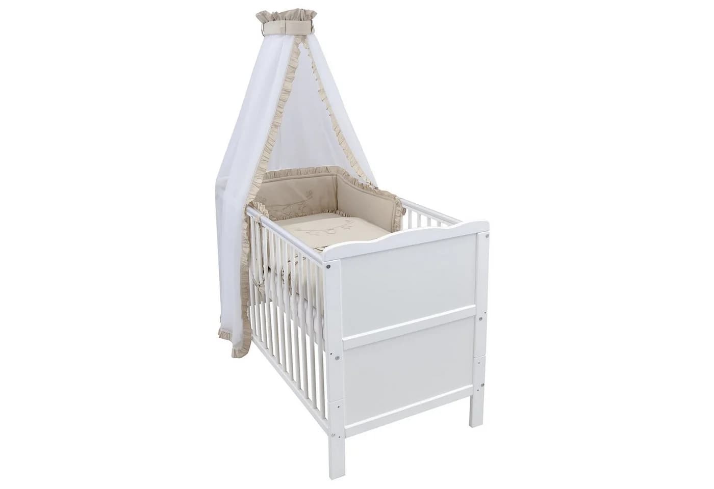 Baby-Delux Babybett Max Komplettset 10-tlg. Weiß Massivholz - Bild 2