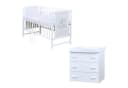 Baby-Delux Babyzimmer-Komplettset Mia 5-tlg. Babybett Wickelkommode Weiß Bild 1