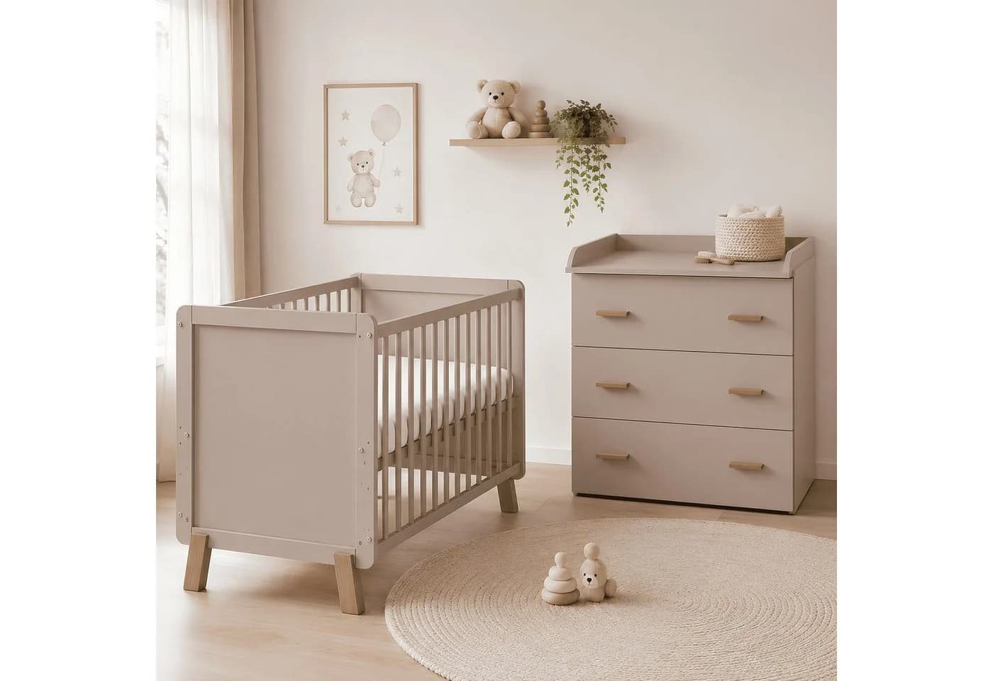 Baby-Delux Babyzimmer-Set Lou 6-tlg. Kaschmir-Beige - Bild 2