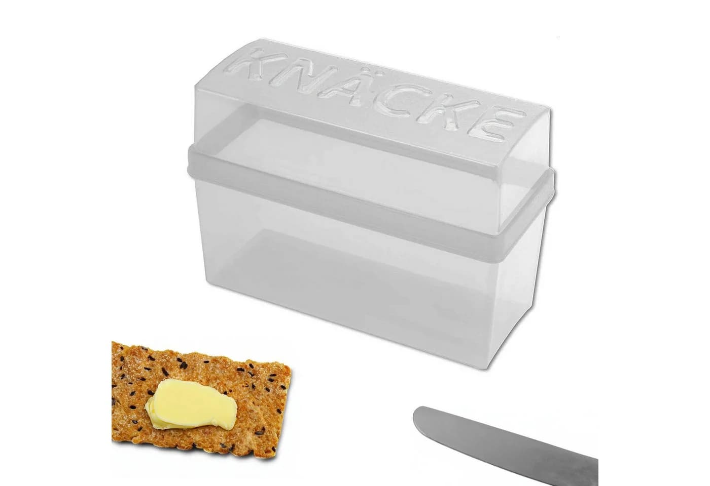 WestCraft Knäckebrot Box Transparent BPA-frei