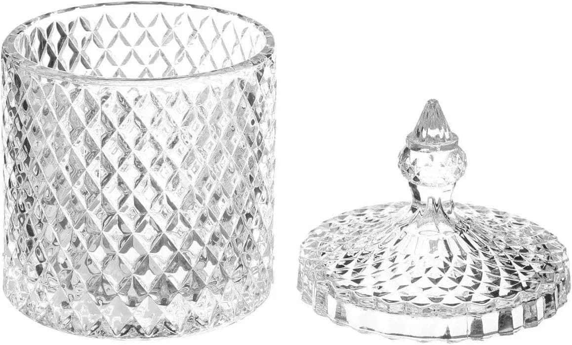 WestCraft Bonboniere Glas 2-tlg. Transparent Retro