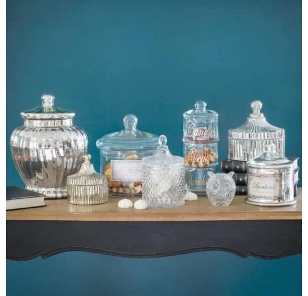 WestCraft Bonboniere Glas 2-tlg. Transparent Retro - Bild 4