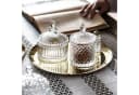 WestCraft Bonboniere Glas 2-tlg. Transparent Retro Bild 5