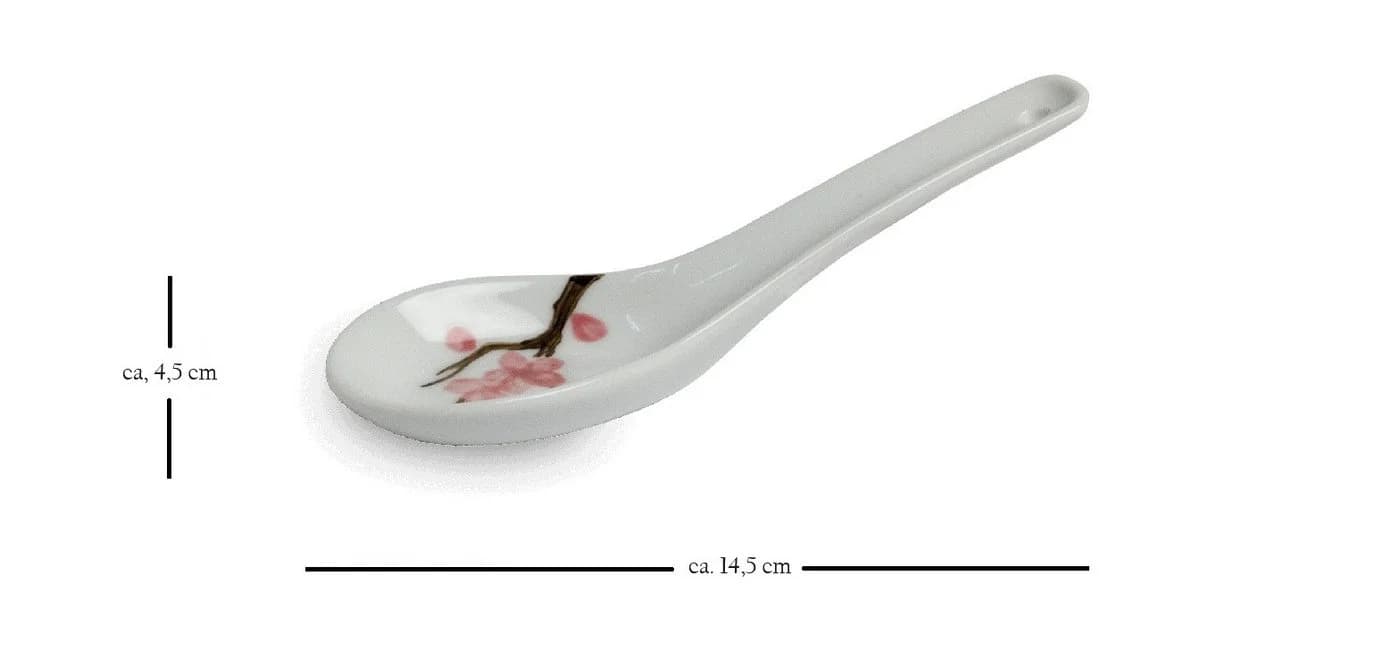 WestCraft Suppenlöffel Grey Series ASIATICA Sakura Porzellan Löffel-Set