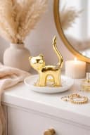 WestCraft Schmuckablage Ringhalter Schale Gold Porzellan Bild 3
