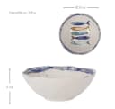 WestCraft Schüssel 16 cm 4er Set Steinzeug Sardinen-Motiv Maritim Bild 1