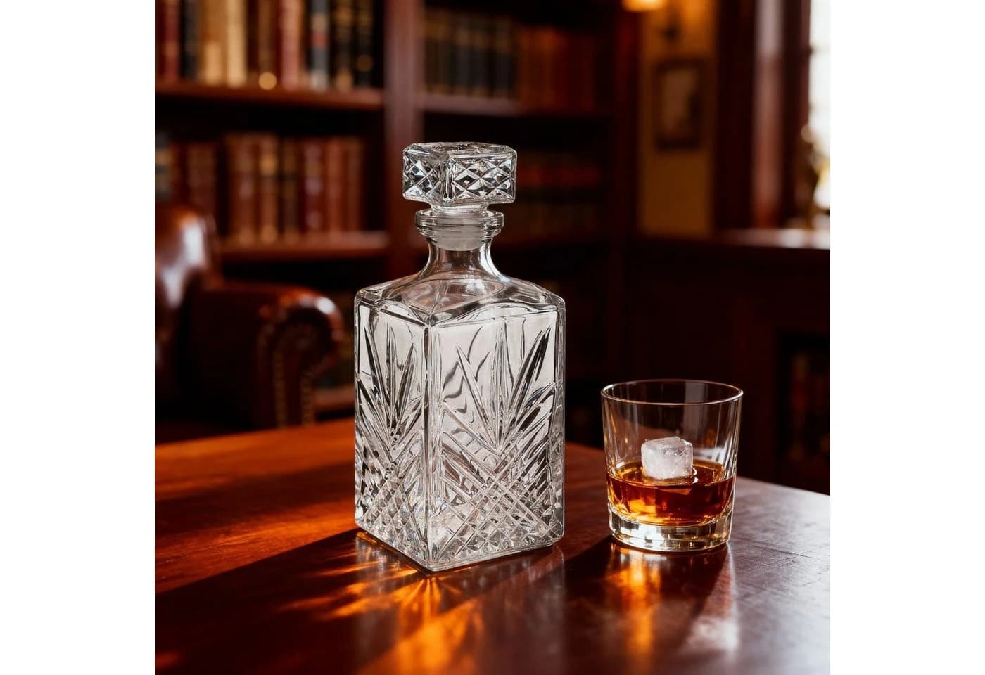 WestCraft Whisky-Karaffe aus Glas mit Glasstopfen