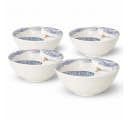 WestCraft Speiseteller 4er Set Weiß Sardinen-Motiv Steinzeug Bild 2