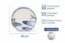 WestCraft Speiseteller 4er Set Weiß/Blau Sardinen-Motiv Steinzeug Bild 3