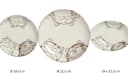WestCraft Teller-Set Three Cats Japan Porzellan Oval Rot Blau Bild 1