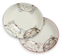 WestCraft Teller-Set Three Cats Japan Porzellan Oval Rot Blau Bild 2