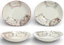 WestCraft Teller-Set Three Cats Japan Porzellan Oval Rot Blau Bild 3
