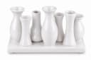 WestCraft Dekovase Keramik Blumenvasen Set 7 Vasen Weiß Bild 1