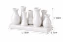 WestCraft Dekovase Keramik Blumenvasen Set 7 Vasen Weiß Bild 3