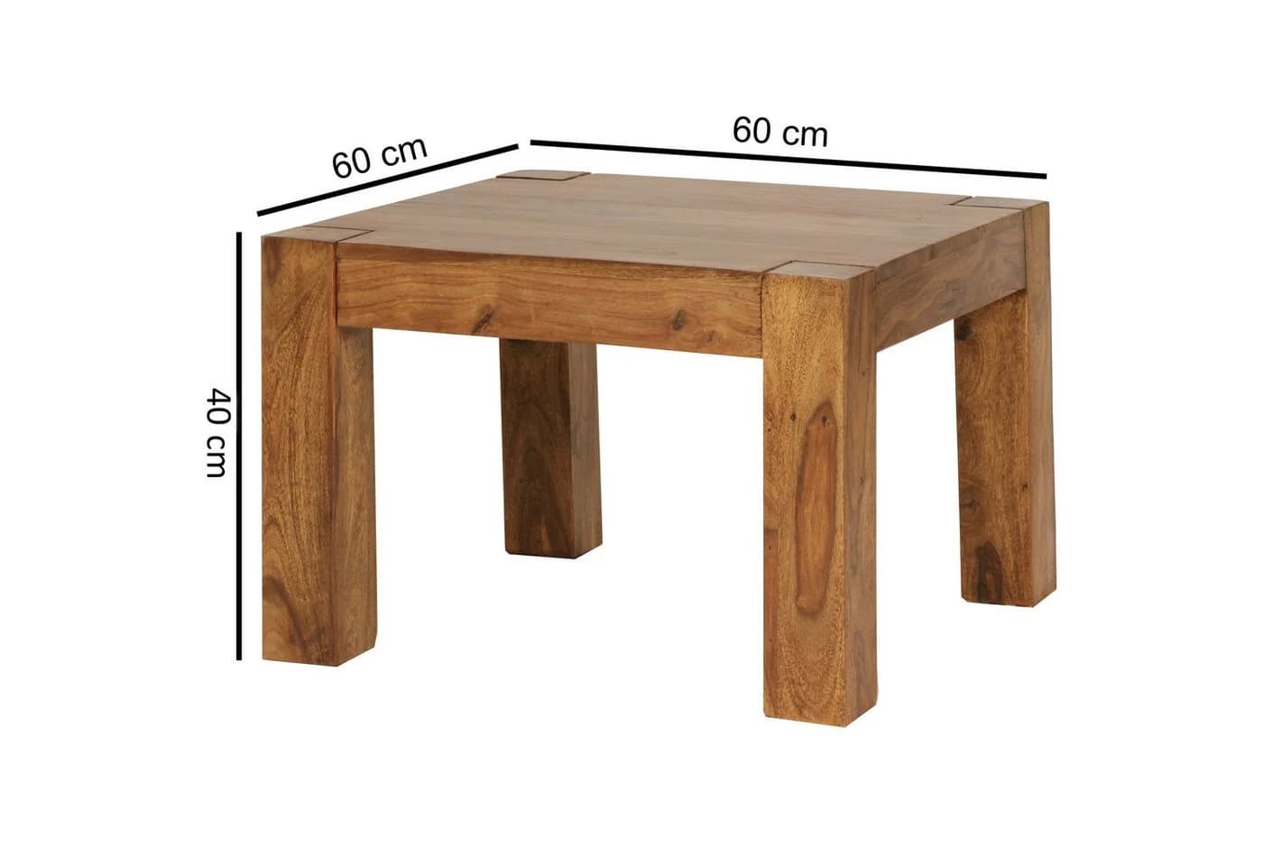 tinkaro Couchtisch DEACON Massivholz Walnuss Braun - Bild 4