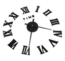 tinkaro 3D-Wanduhr SENOL XXL Schwarz - Römische Ziffern Bild 2