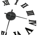 tinkaro 3D-Wanduhr SENOL XXL Schwarz - Römische Ziffern Bild 3