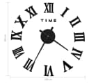 tinkaro 3D-Wanduhr SENOL XXL Schwarz - Römische Ziffern Bild 4