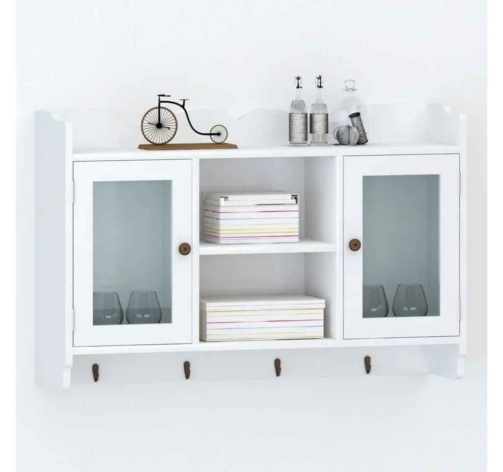 tinkaro Wandschrank MORTON Holz Bücher/DVD/Gläser Aufbewahrung Kast