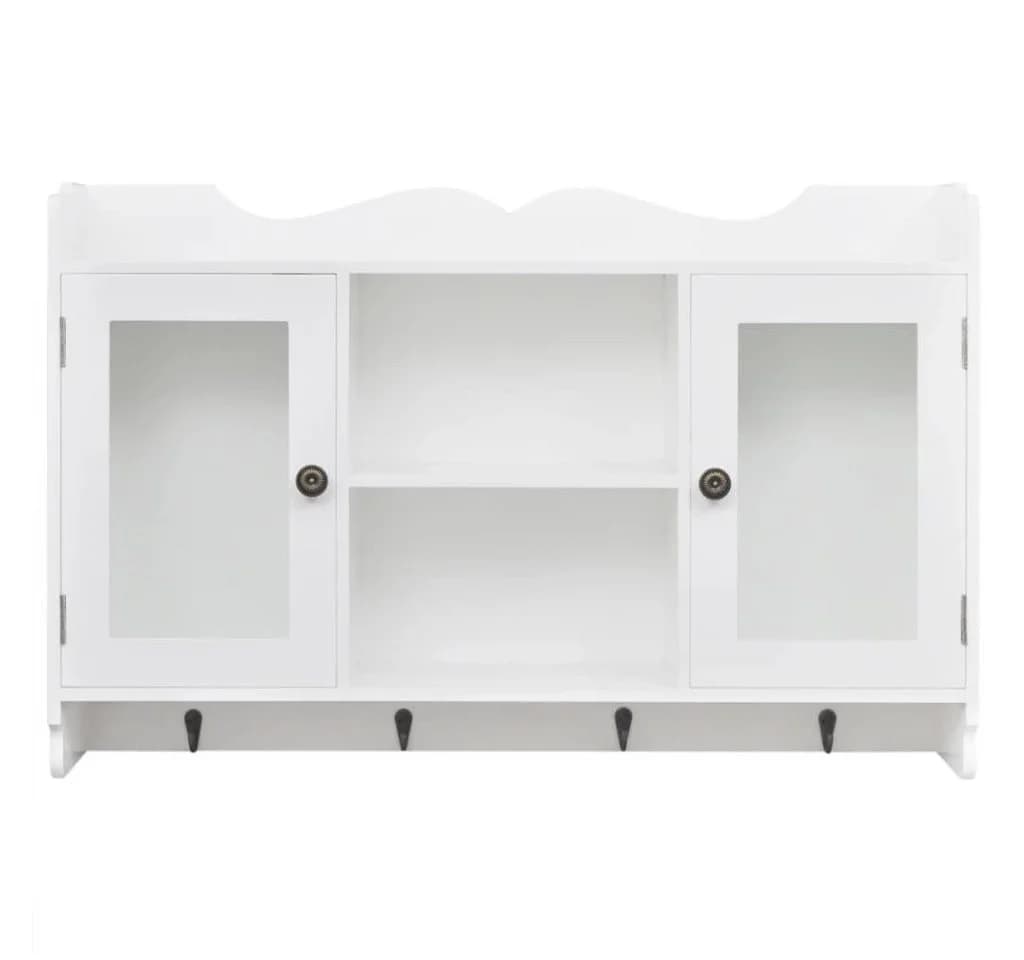 tinkaro Wandschrank MORTON Holz Bücher/DVD/Gläser Aufbewahrung Kast - Bild 2