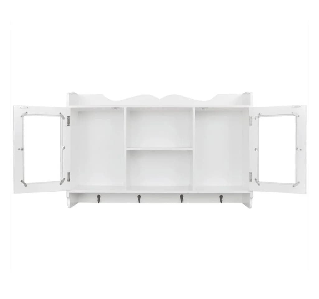 tinkaro Wandschrank MORTON Holz Bücher/DVD/Gläser Aufbewahrung Kast - Bild 3