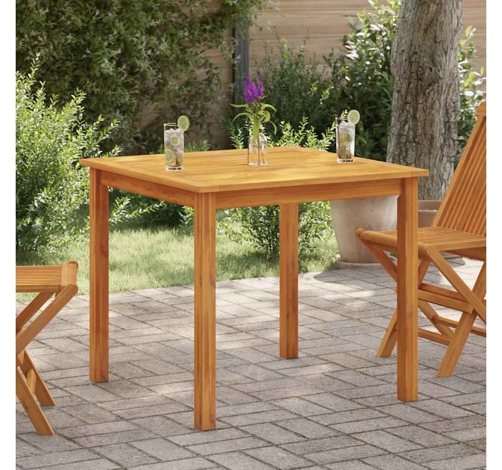 furnicato Gartentisch Esstisch aus Massivholz 85x85 cm Natur - Bild 2