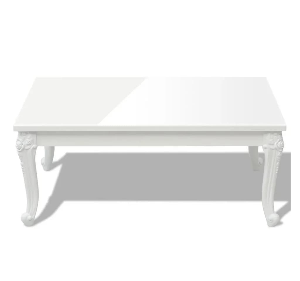 furnicato Couchtisch 100x60x42 cm Hochglanz-Weiß - Bild 3