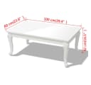furnicato Couchtisch 100x60x42 cm Hochglanz-Weiß Bild 5