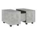 furnicato Couchtisch Ausziehbar Betongrau Holzwerkstoff Bild 2