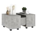 furnicato Couchtisch Ausziehbar Betongrau Holzwerkstoff Bild 4