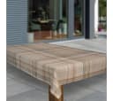 Laro Tischdecke Wachstuch Karo Beige Rechteckig Bild 3