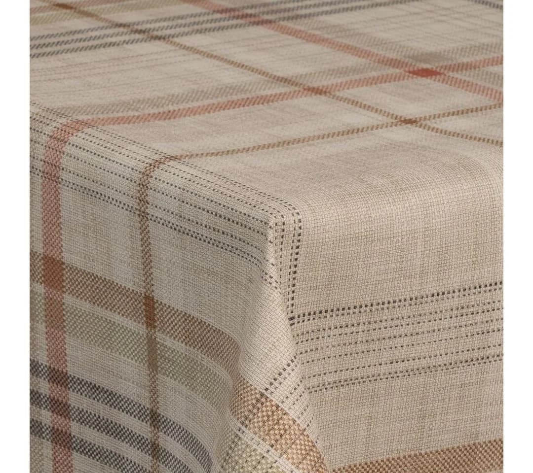 Laro Tischdecke Wachstuch Karo Beige Rechteckig - Bild 5