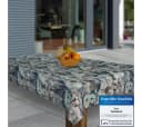 laro Wachstuch-Tischdecke Blau/Braun Floral Rechteckig Bild 2
