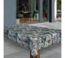 laro Wachstuch-Tischdecke Blau/Braun Floral Rechteckig Bild 3