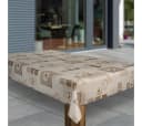Laro Tischdecke Wachstuch Margerite Braun Beige Bild 3