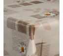 Laro Tischdecke Wachstuch Margerite Braun Beige Bild 5