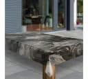 Laro Tischdecke Wachstuch Marmoriert Schwarz Beige Grau Bild 3