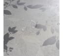 laro Wachstuch-Tischdecke Silber Blattmuster Rund 140cm Abwaschbar Bild 5