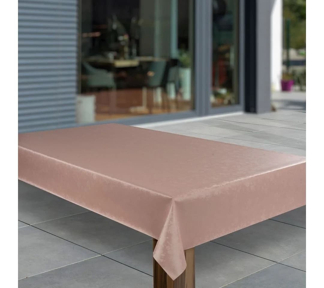 Laro Tischdecke Wachstuch Rosa Metallic