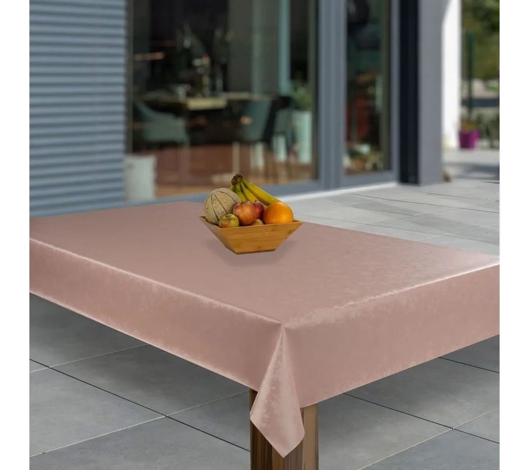 Laro Tischdecke Wachstuch Rosa Metallic - Bild 2
