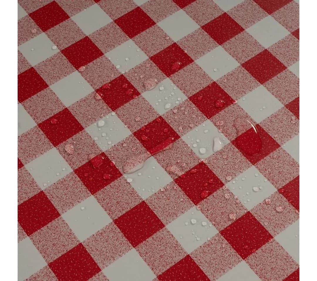 Laro Tischdecke Wachstuch Rot Weiß Karo - Bild 5