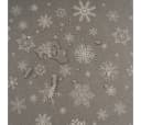 Laro Tischdecke Wachstuch Schneeflocken Silber Weiß Bild 5