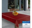 Laro Tischdecke Wachstuch Weinrot Leinenoptik Rechteckig Bild 2